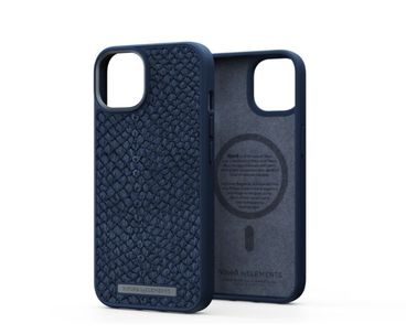 FUNDA MAGSAFE IPHONE 12/13/14 PIEL DE SALMON AZUL PETROLEO NJORD