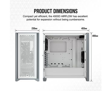 CAJA SEMITORRE ATX 4000D AIRFLOW TG WHITE CORSAIR