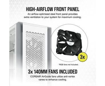CAJA TORRE ATX 7000D AIRFLOW TG WHITE CORSAIR
