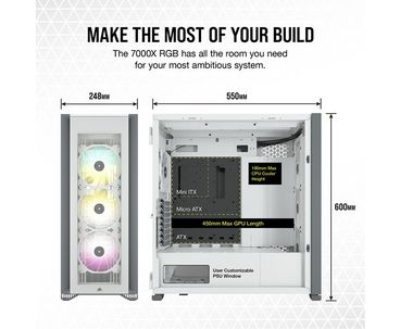 CAJA TORRE ATX ICUE 7000X RGB TG WHITE CORSAIR