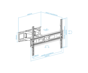 SOPORTE PARED-TV 37"-80" LP7866TN-B TOOQ