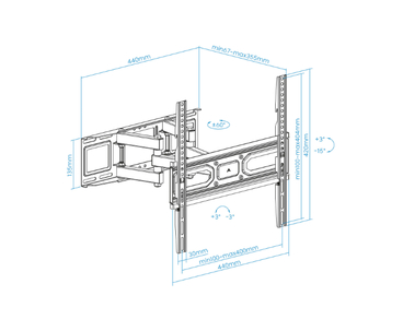 SOPORTE PARED-TV 32"-70" LP7846TN-B TOOQ