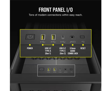 CAJA SEMITORRE ATX 5000D RGB AIRFLOW TG BLACK CORSAIR