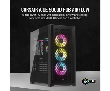 CAJA SEMITORRE ATX 5000D RGB AIRFLOW TG BLACK CORSAIR