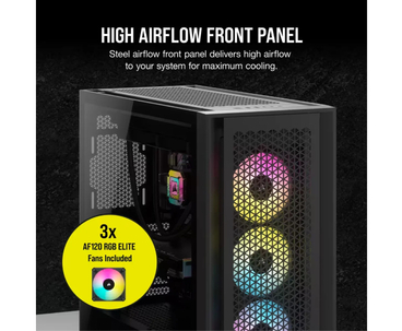 CAJA SEMITORRE ATX 5000D RGB AIRFLOW TG BLACK CORSAIR