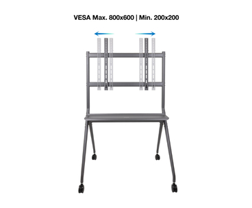 SOPORTE SUELO ISTAND CON RUEDAS 50''-86'' NEGRO TOOQ