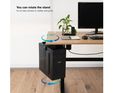 SOPORTE METALICO CPU PARA ESCRITORIO/PARED NEGRO TOOQ