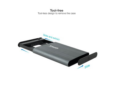 CAJA EXTERNA HDD/SSD 2.5'' GRIS TOOQ