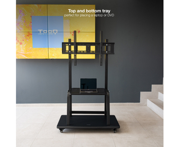SOPORTE SUELO COLOSO CON RUEDAS 37''-100'' NEGRO TOOQ
