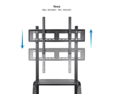 SOPORTE SUELO COLOSO CON RUEDAS 37''-100'' NEGRO TOOQ