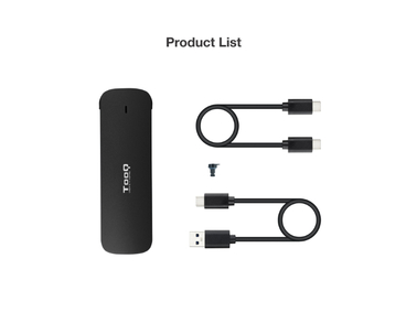 CAJA EXTERNA SSD M.2 NVMe NEGRO TOOQ
