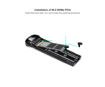 CAJA EXTERNA SSD M.2 NVMe NEGRO TOOQ