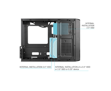 CAJA SOBREMESA SLIM MICROATX TQC-3008U3C NEGRO TOOQ