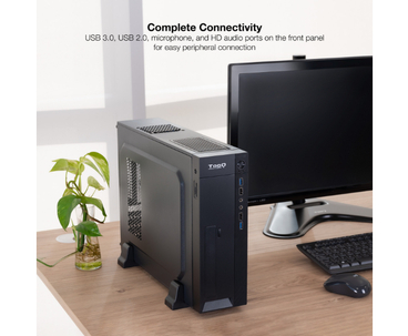 CAJA SOBREMESA SLIM MICROATX TQC-3008U3C NEGRO TOOQ