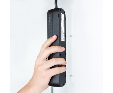 REGLETA PROTECTORA 3 TOMAS CON INTERRUPTOR NEGRO NANOCABLE