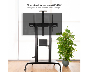 SOPORTE SUELO ARES CON RUEDAS 60''-100'' NEGRO TOOQ