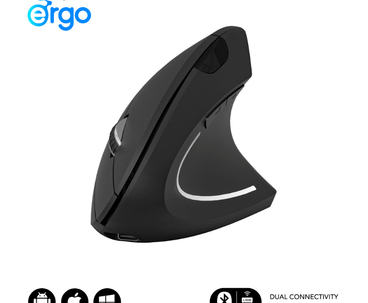 RATON OPTICO DUAL GLIDE VERTICAL ERGO DUAL BATERIA NEGRO SUBBLIM