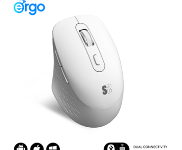 RATON OPTICO DUAL CURVE ERGO DUAL BATERIA BLANCO SUBBLIM