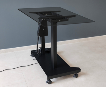 SOPORTE SUELO RUEDAS ELECTRICO UROS 52"-84'' NEGRO TOOQ