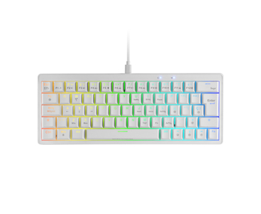 TECLADO MECANICO MKMINIPRO SWITCH BROWN RGB BLANCO MARS GAMING