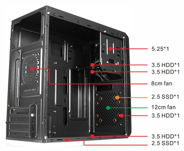 CAJA MICROATX APPC-301F FA/500 APPROX