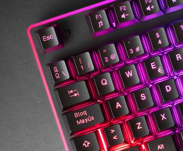 TECLADO MARS GAMING HIBRIDO MECANICO RED SWITCH RGB MK320ES